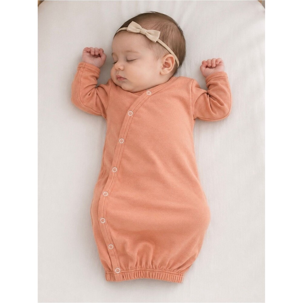 Parade Organic Cotton Baby Sleep Sack Nightgown Terracotta 0-3M Minimal Neutral